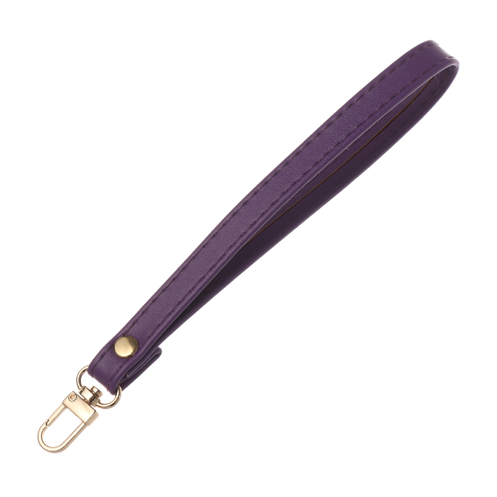 Waterproof PU Leather Wallet Strap Belt Portable Replaceable Handbag Metal Bag Wrist Strap Straps Key Belt: Purple