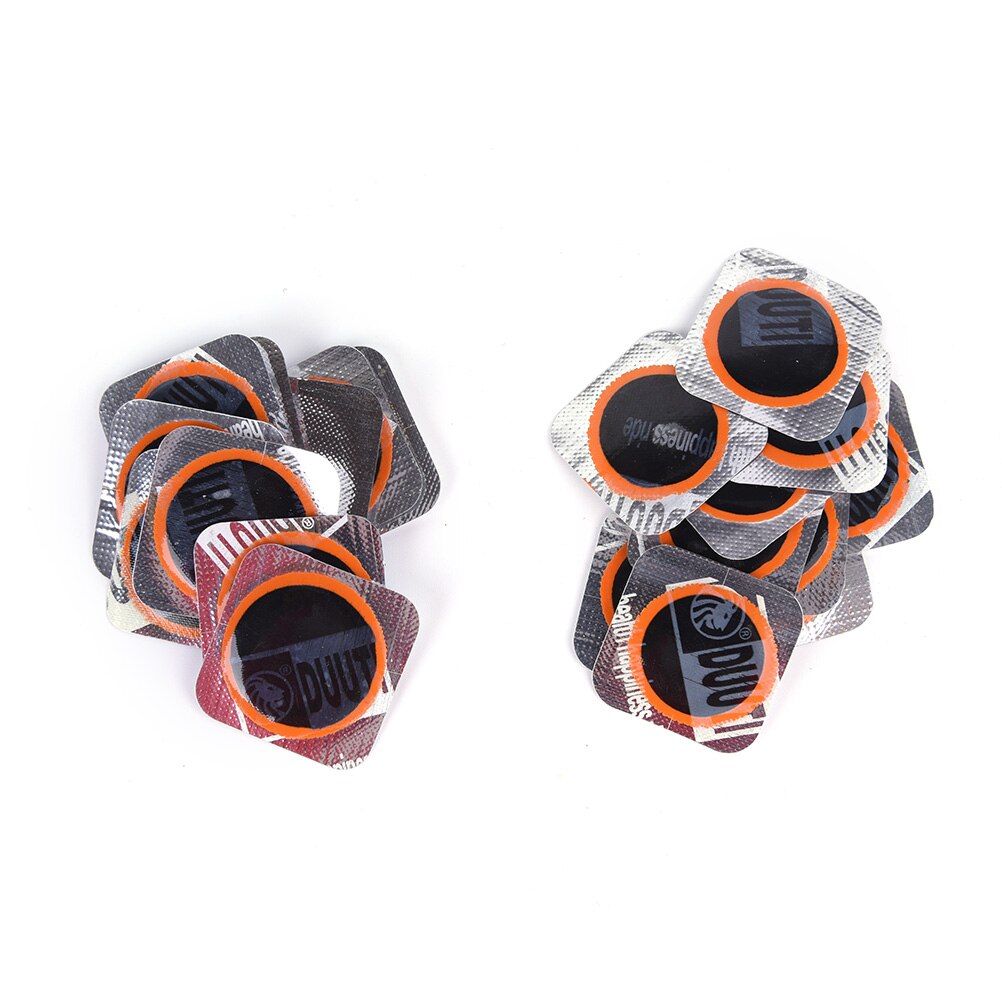 10Pcs Bicycle Bike Repair Fix Kit Flat Rubber Tire Tyre Repair Patch Kit Cycling Tools 25mm/30mm