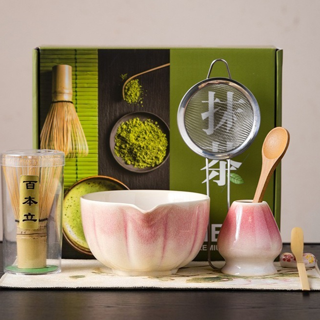 7 Stuks Set Japanse Matcha Thee Set Thee Sticks Match Kom Matcha Garde Set Matcha Lepel Thee Maken Gereedschap matcha Borstel: Default Title