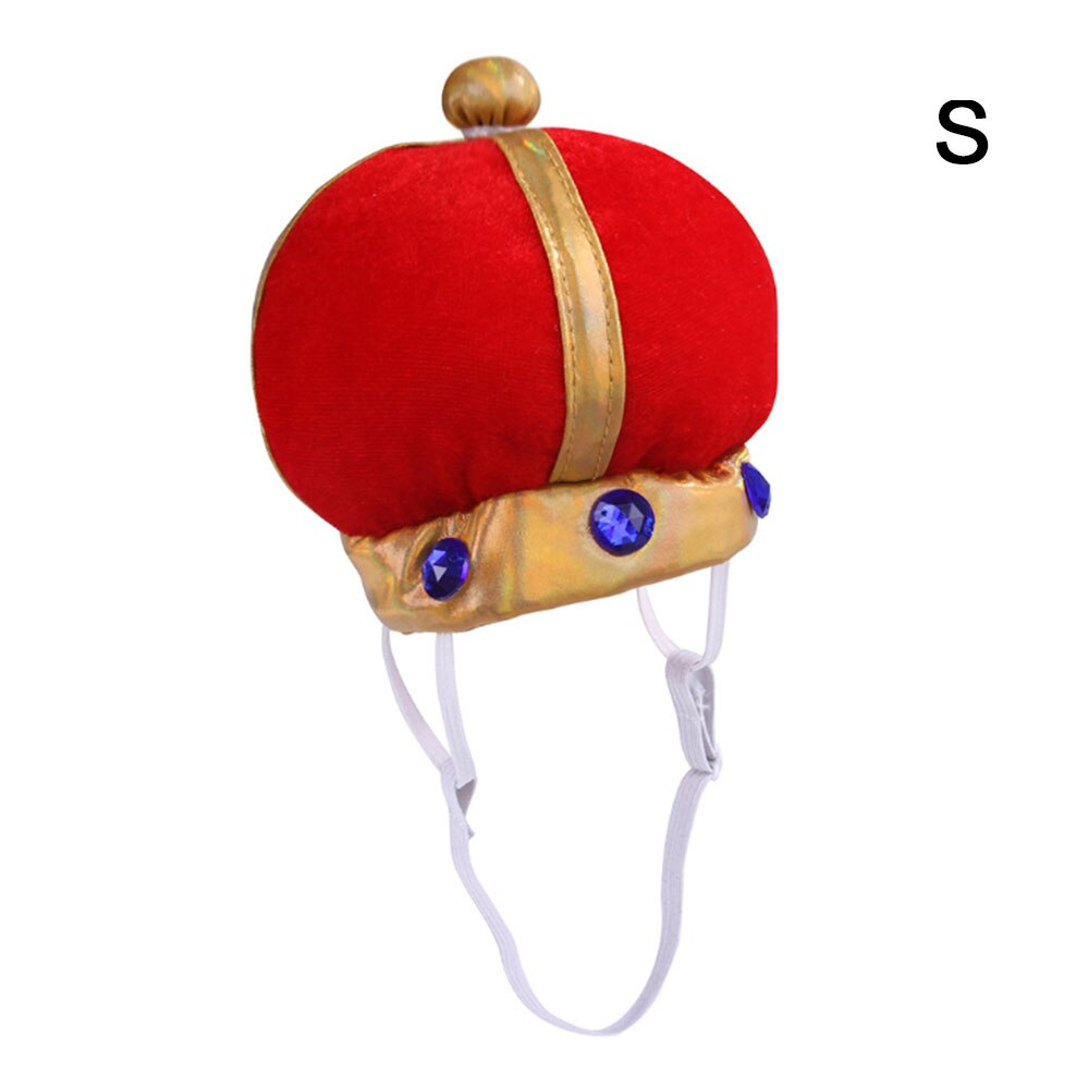 Couvre-chef de chat pour animaux de compagnie petit roi reine chapeau intéressant chiot couronne chapeau de déguisement nouvel an fête Cosplay accessoires: S
