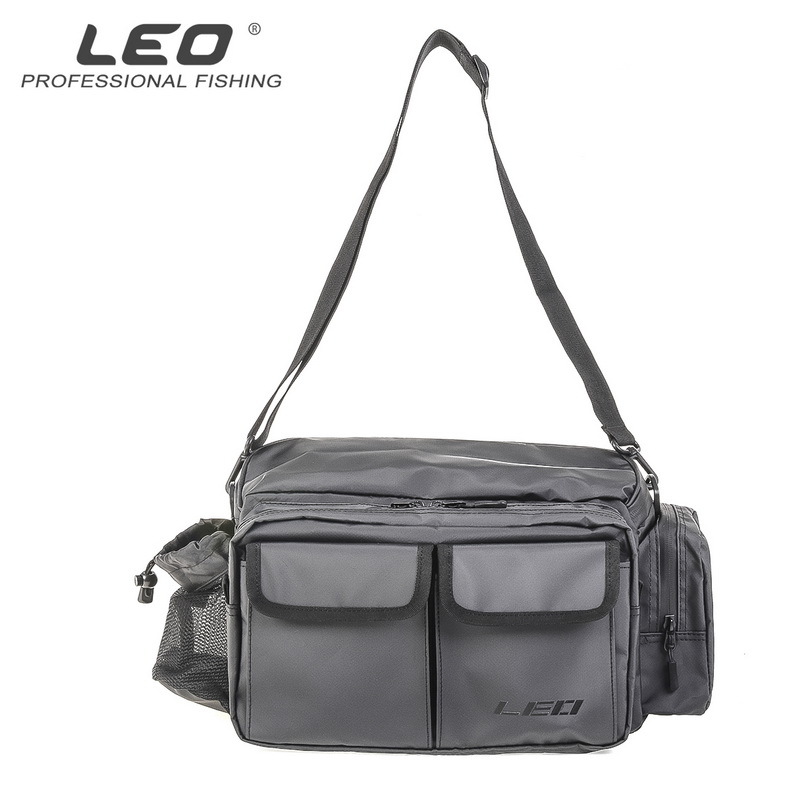Leo EVA Waterproof Fabric Lure Diagonal Pockets Inclined Shoulder Fishing Waist Bag Large Dual Fishing Gear One Shoulder Pack