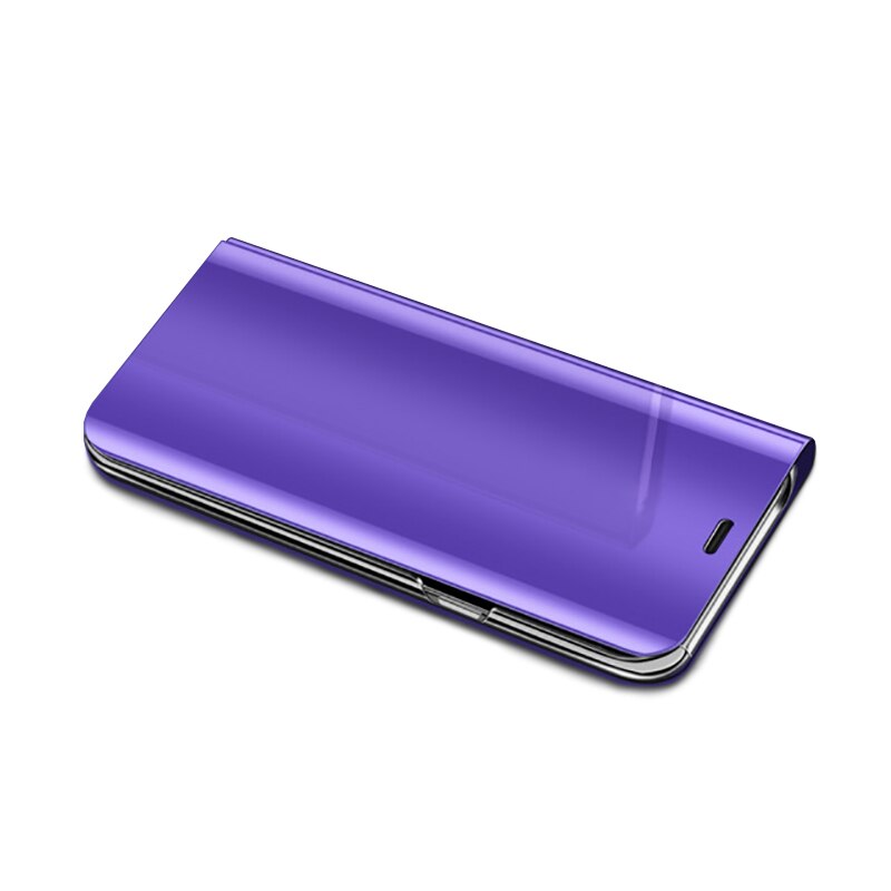 Smart Spiegel Case Voor Samsung A02 Case Stand Boek Flip Cover Voor Samsung Galaxy A02 Een 02 02a Samsun SM-A022F telefoon Cover Coque: Purple / for samsung a02