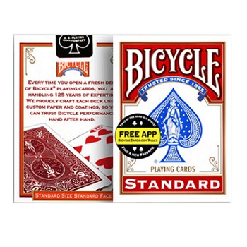 Fiets Rider Back Standaard Index Speelkaarten Rood/Blauw Dek Seconden Poker Verzegelde Uspcc Usa Magische Kaarten Magie tricks Props: Native Red