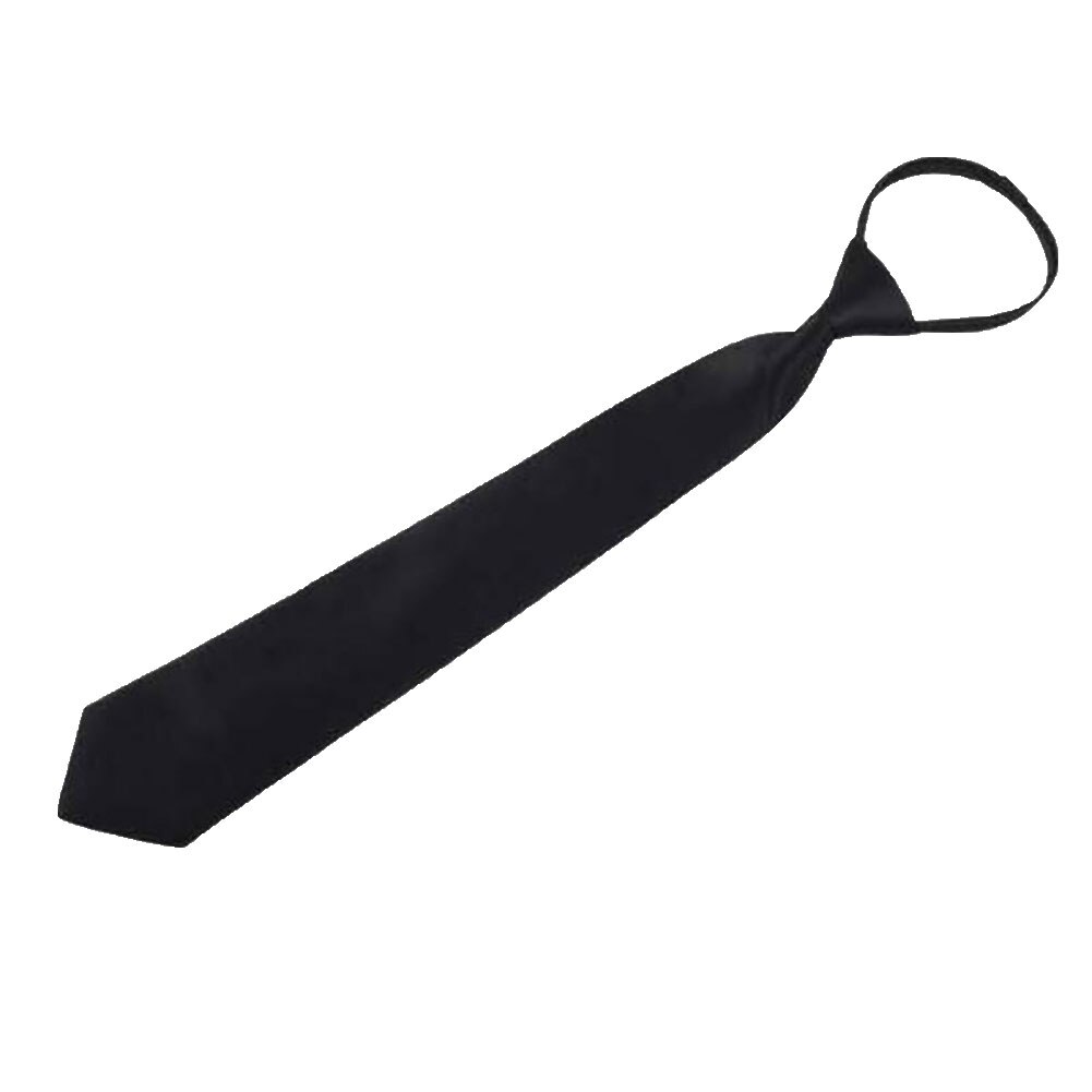 3 uds. Corbatas de portero hombres mujeres Lazy corbata cremallera accesorios de ropa funeraria hombres corbata delgada corbata negro vestido de corbata: Default Title