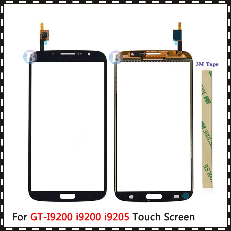 Écran tactile 6.3 pouces pour Samsung Galaxy Mega 6.3 GT-I9200 i9200 GT-I9205 i9205 SGH-I527, panneau de lentilles en verre extérieur