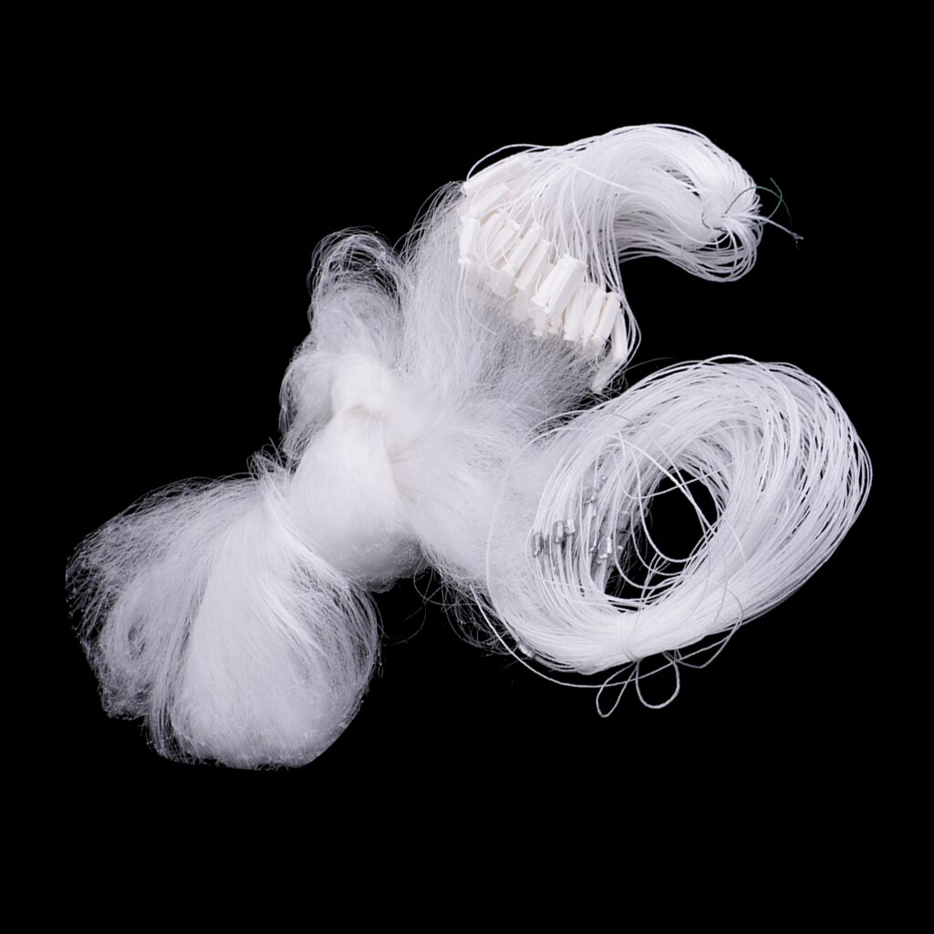 50m Durable 3 Layer Fishing Nets Fish Mesh Trap Nylon Clear Monofilament Fishing Gill Net for Fishing Lovers