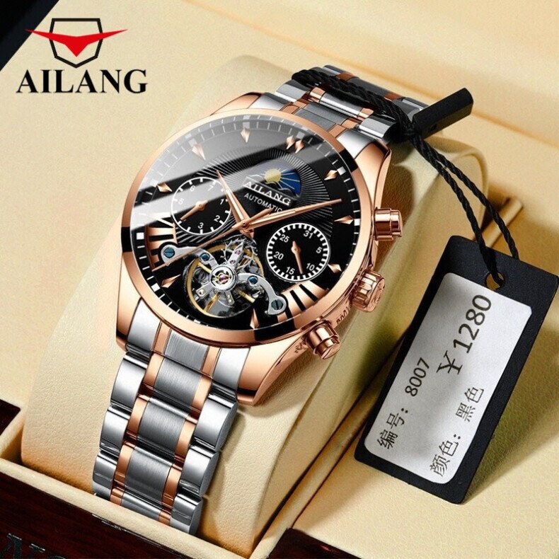 Montres pour hommes de supérieure de luxe automatique mécanique horloge d'affaires montre en or hommes Reloj Mecanico de Hombres: 1