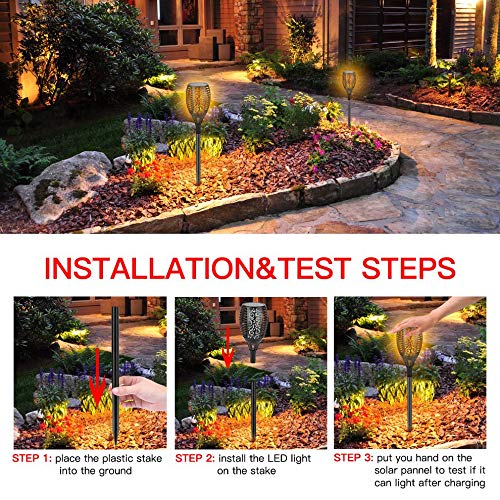 Solar fakkel lys solar dans flamme fakler lys utendørs vanntette landskap dekorasjon lamper for uteplass hage sti gård