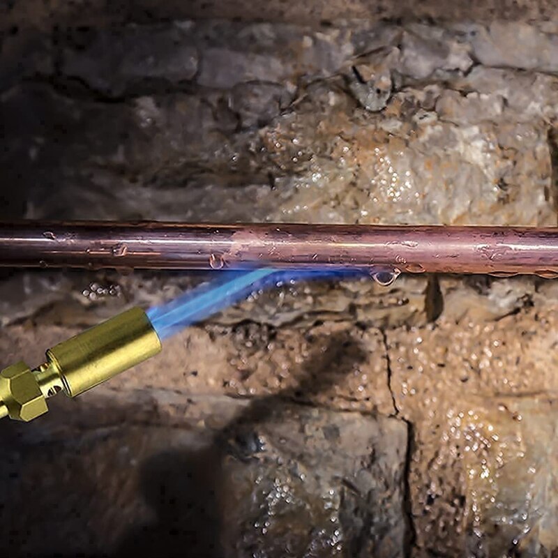 Brass Pencil Flame Propane Flashlight Head Nozzle Gas Welding Flashlight, Fuel MAPP MAP Pro Propane CGA600 Cylinder