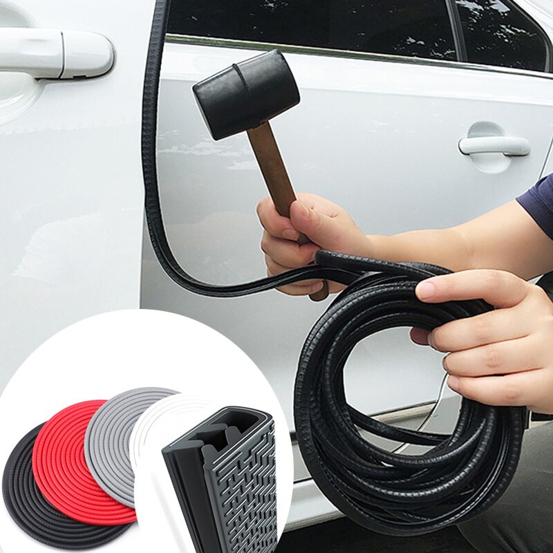 2/3/5m borda da porta do carro scratch protector tira guarda guarnição auto porta tira anti colisão com aço carro-estilo decoração do carro