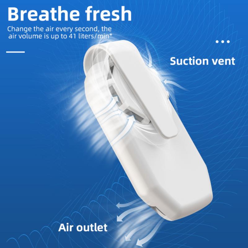 Summer Personal Wearable Air Face Mask Fan USB Rechargeable Mini Portable Reusable Clip-On Electric Fans Air Conditioning