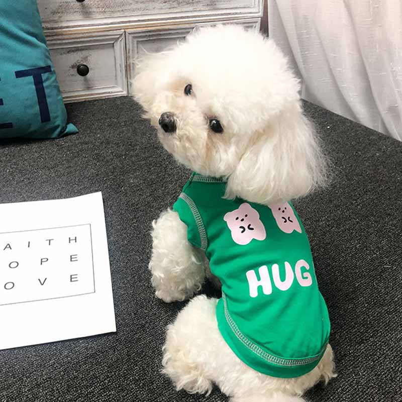 Ropa con letras impresas para mascotas, disfraz para perros medianos y pequeños, Chihuahua, cachorro de Yorkshire