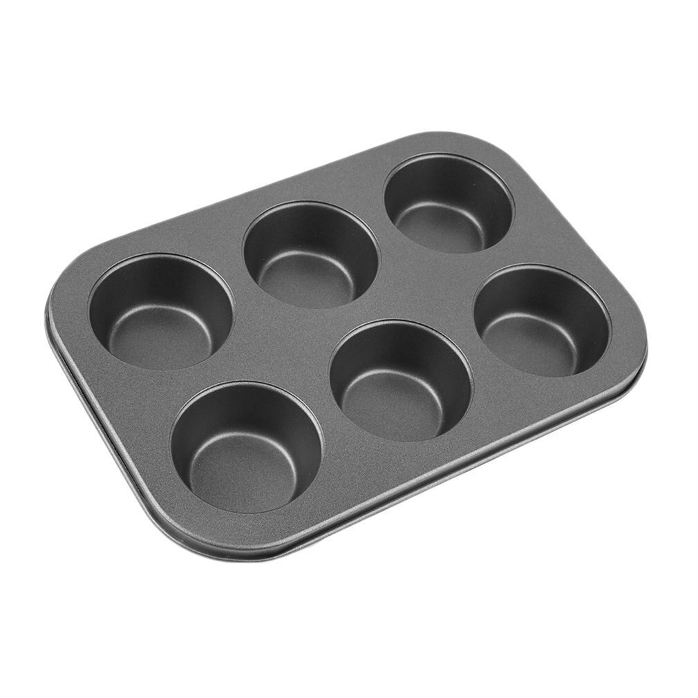 6 Cups Cakevorm Voor Bakken Muffin Lade Donut Cupcake Mould Carbon Stalen Bakken Pan Non Stick Bakvormen