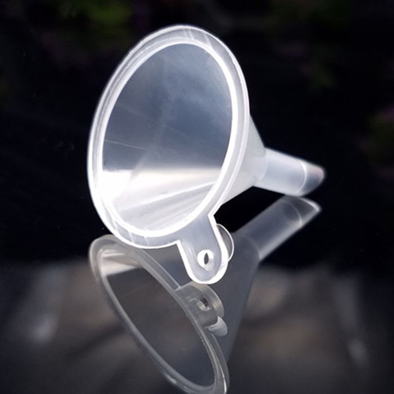 100 Pcs Mini Trechter, Clear Plastic Trechters Multifunctionele Trechters Voor Parfum Geur Etherische Oliën, lab Flessen, Zand