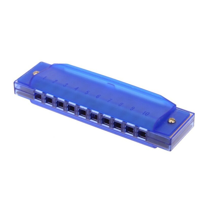 Diatonische Harmonica 10 Gaten Blues Harp Mondharmonica Sleutel Van C Riet Instrument Met Case Kid Musical Speelgoed Blauw