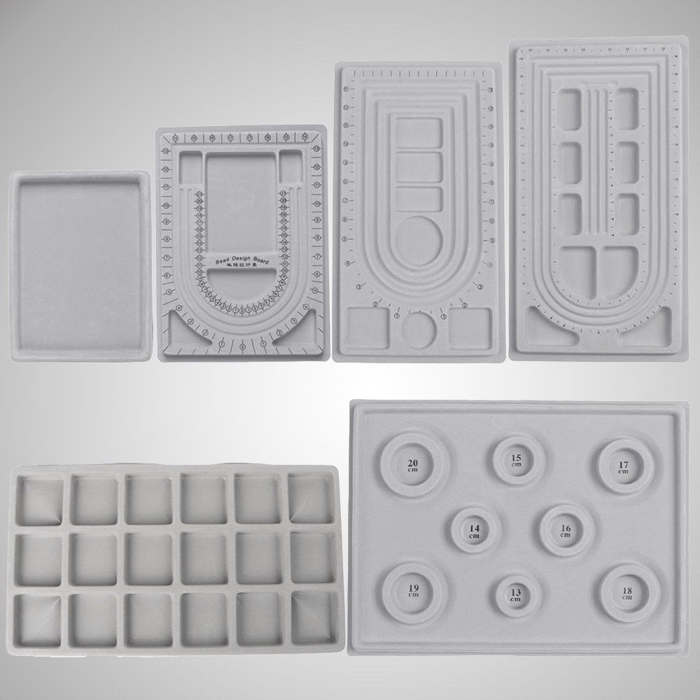 Brett diy perle bord smykker halskjede beading flokket håndverk verktøy dame tallerken