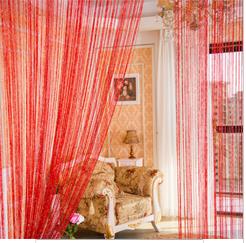 Product Beaded Door Curtain String Flashing Curtain Patio Fly Screen Edge Room Divider Door And Window: Red