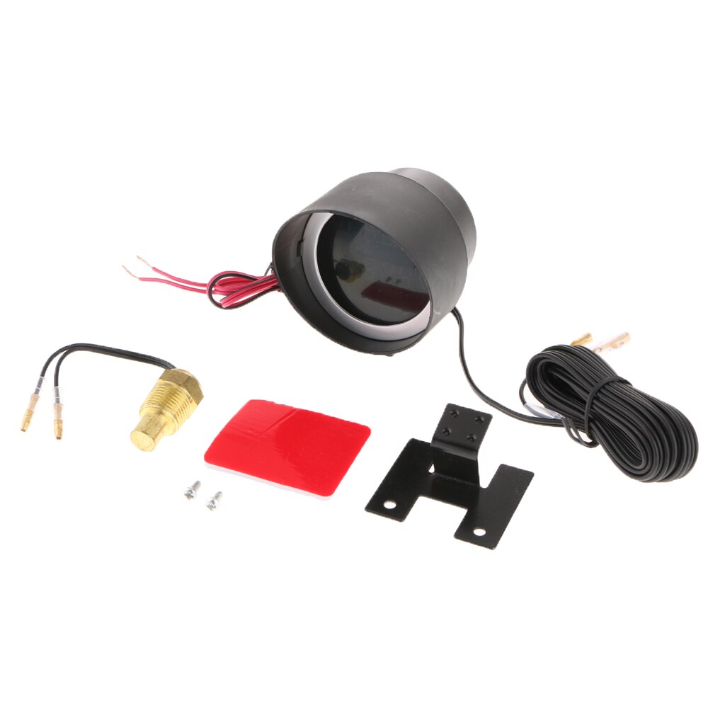 12V/24V Digital Voltmeter Water Temp Gauge Sensor Blue LED with Double-sided Tape: 17mm