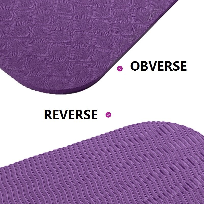 TPE Yoga Mat 183x61cm - Non-Slip Fitness Mat with Position Line for Beginners