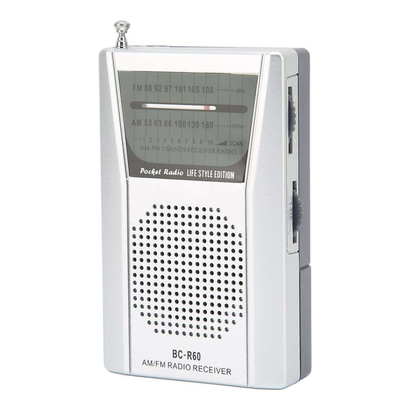 Radio Transistor AM FM portátil, altavoz de 5W, funciona con pilas, Radio de bolsillo para viajes, emergencia, hogar
