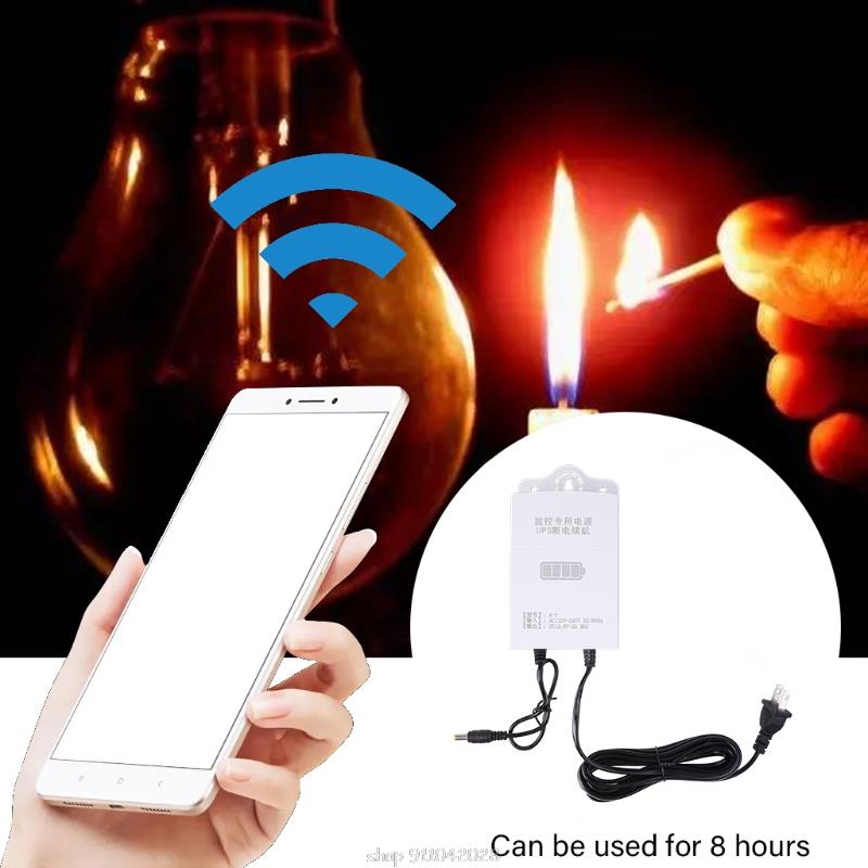 12V-2A Uninterruptible Power Supply Mini UPS Battery Backup for WiFi,Router, Modem, Security Camera Universal Interface