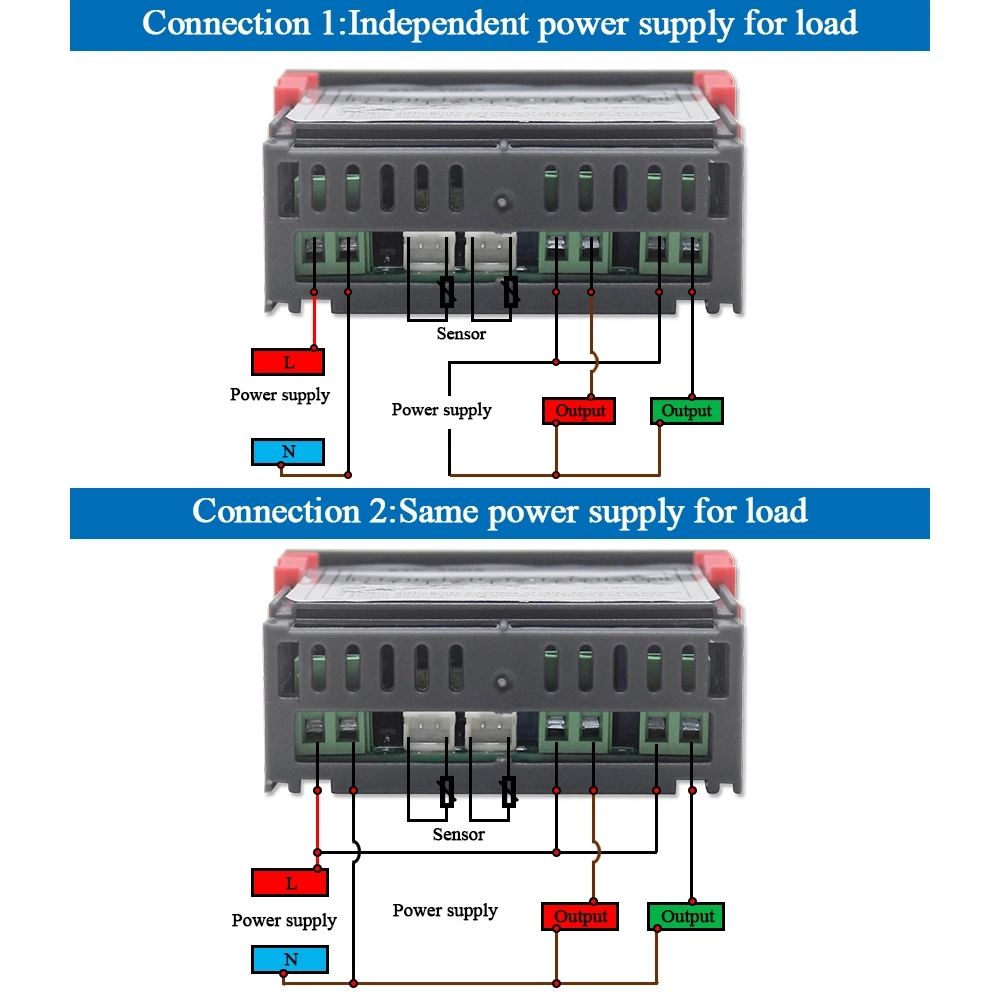 STC-3008 KT99 Dual Digital Temperatur Regler Zwei Relais Ausgang 12V 24V 220V Temperaturregler t Mit Heizung Kühler
