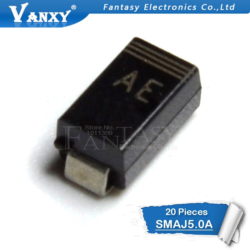 20pcs 400W SMA DO-214AC smd tvs diode SMAJ5.0A