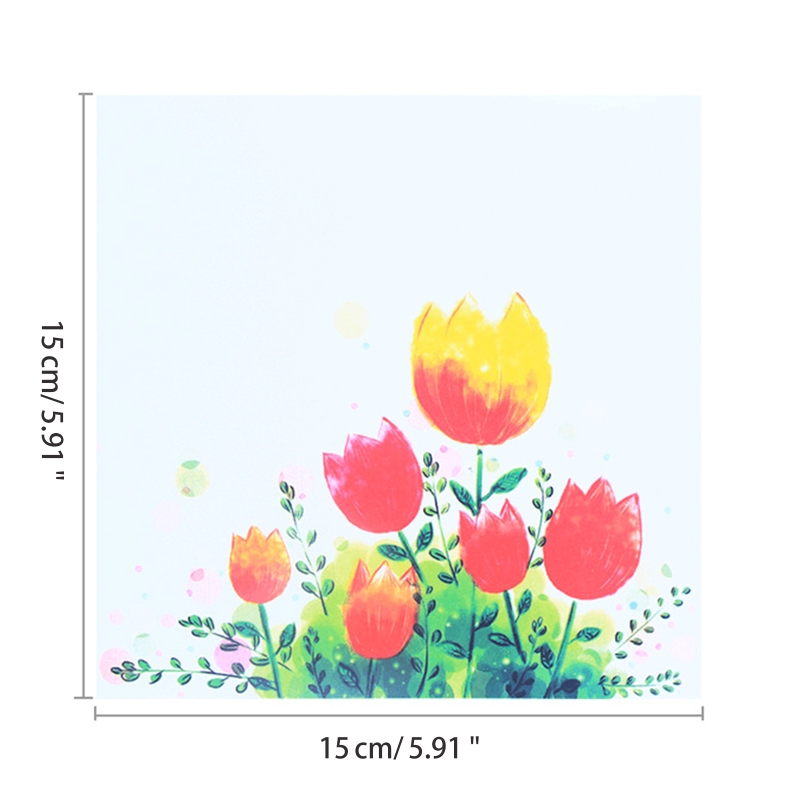 13ME 3D Pop Up Greeting Card Tulip Flower Birthday Card for Mothers Father's Day Anniversary Valentine's Day Graduation Wedding