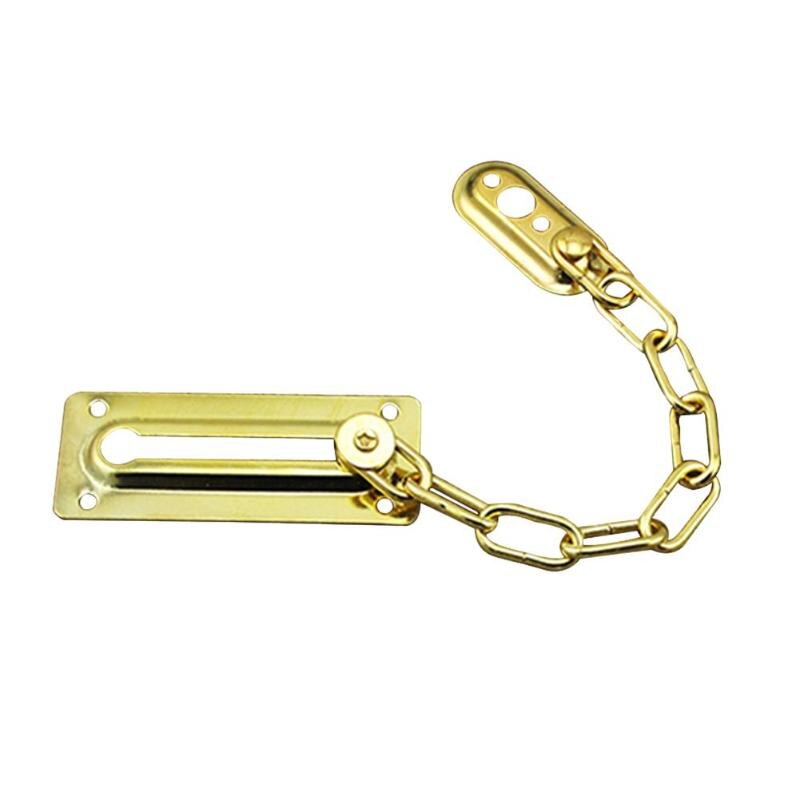 Stainless Steel Security Guard Chain Bolt Locks Cabinet Latch Anti-theft Safety Window Door Restrict Chain Locks Door Hardware: Gold