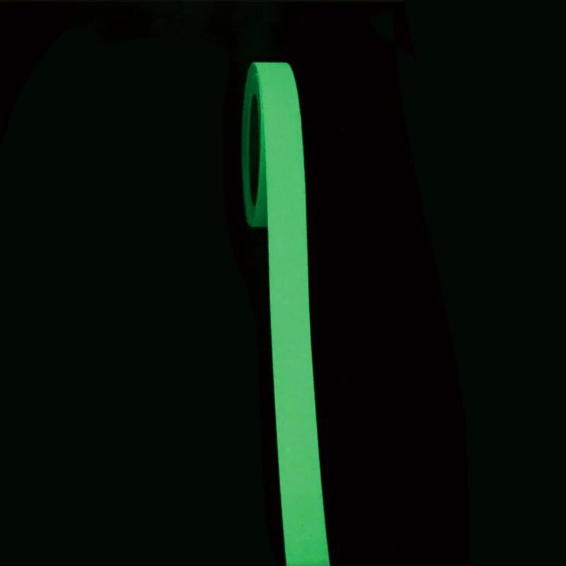 Cinta autoadhesiva luminosa de 1,5 cm x 1m cinta de visión nocturna que brilla en la oscuridad, advertencia de seguridad, cintas decorativas para el hogar