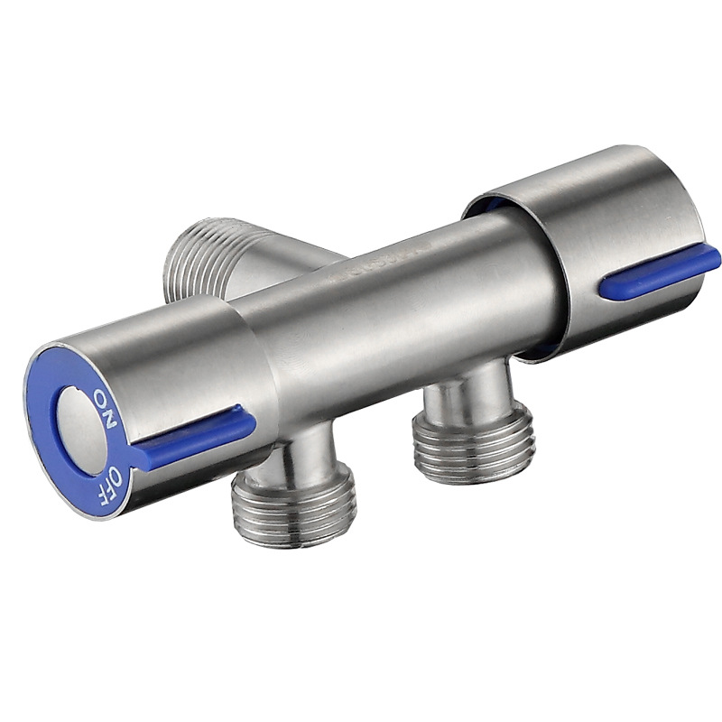 ULA 304 Stainless Steel Three-way Water Valve One Inlet and Two Outlet Valve with Double Switch Double Outlet Water Fill Valve: A716846