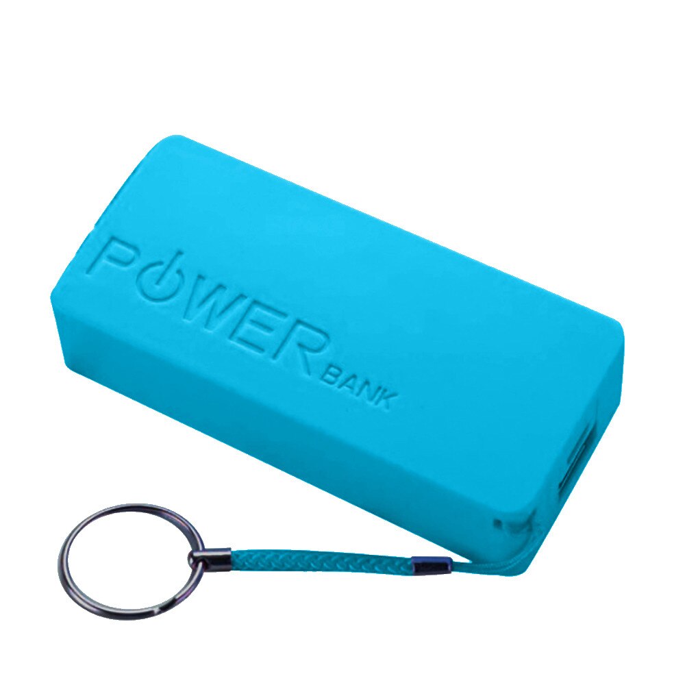 5600mAh 2X 18650 USB Battery Charger Case For iPhone Sumsang Portable DIY Power Bank Case Box 1: Blue