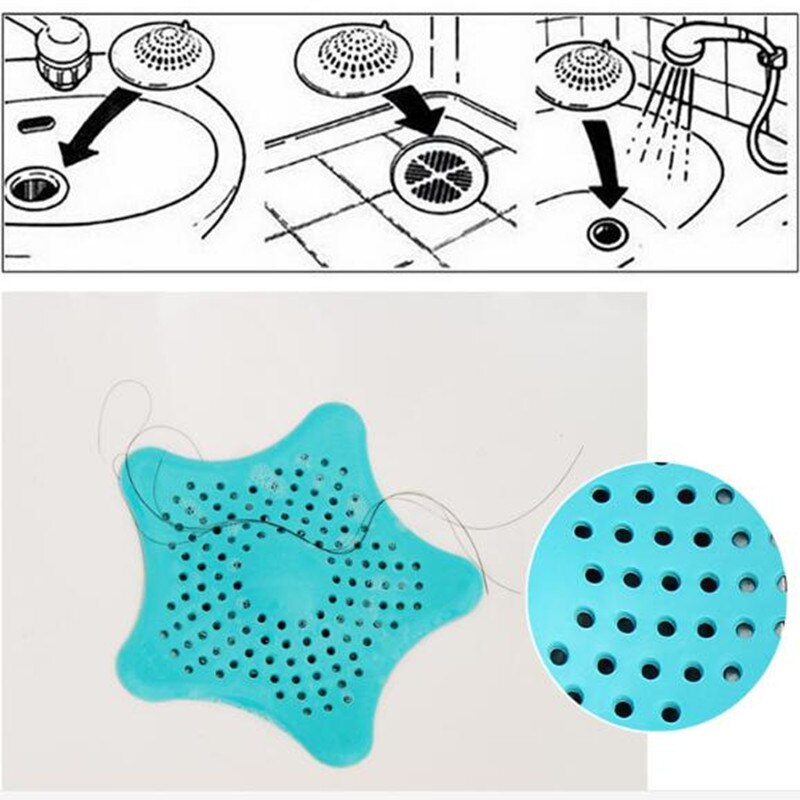 Stervorm Plastic Keuken Mint Plan Bad Douche Drain Cover Afval Gootsteenzeefje Haar Filter Catcher Huis Gadgets Huisdier Schoonmaken