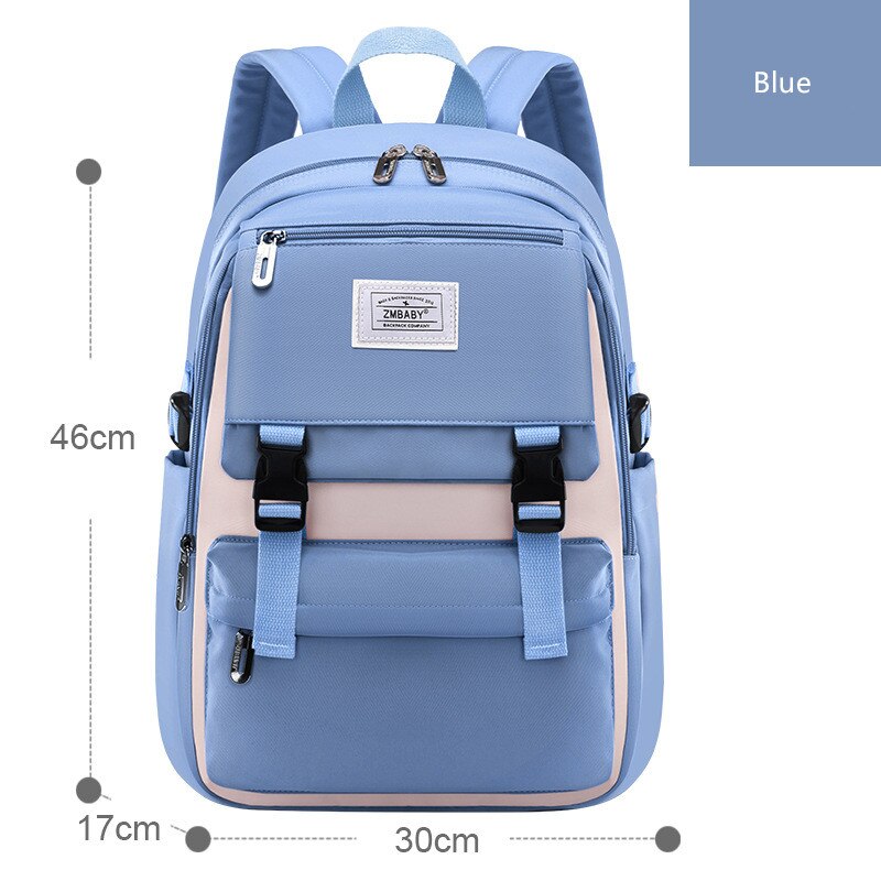 Fengdong freundlicher schule taschen für mädchen primäbetreffend Schüler viele abteilungen schule Rucksack mädchen Campus Rucksack: Blau