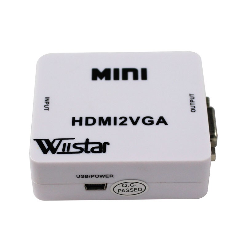 1080 p 60Hz Mini Hdmi naar Vga Converter voor Xbox pc Dvd cabo ingebouwde Hdmi2Vga Connector Adapter Hdmi- vga