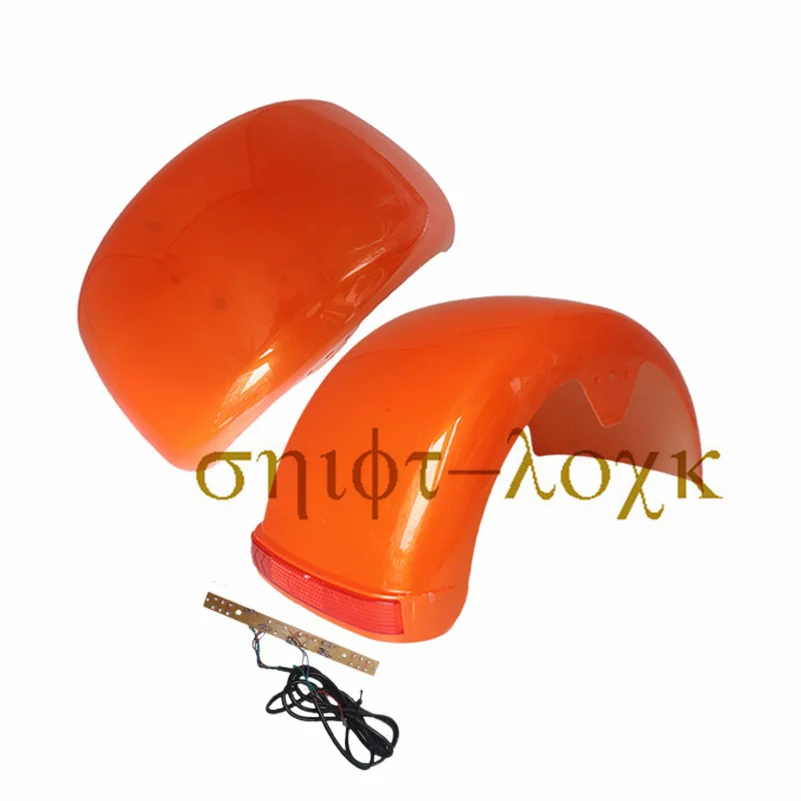 225/55-8 18 x 9.50-8 225/40-10 dekkskjermer med baklykter plastskall foran og bakskjerm for citycoco elektriske sparkesykkeldeler: Rød