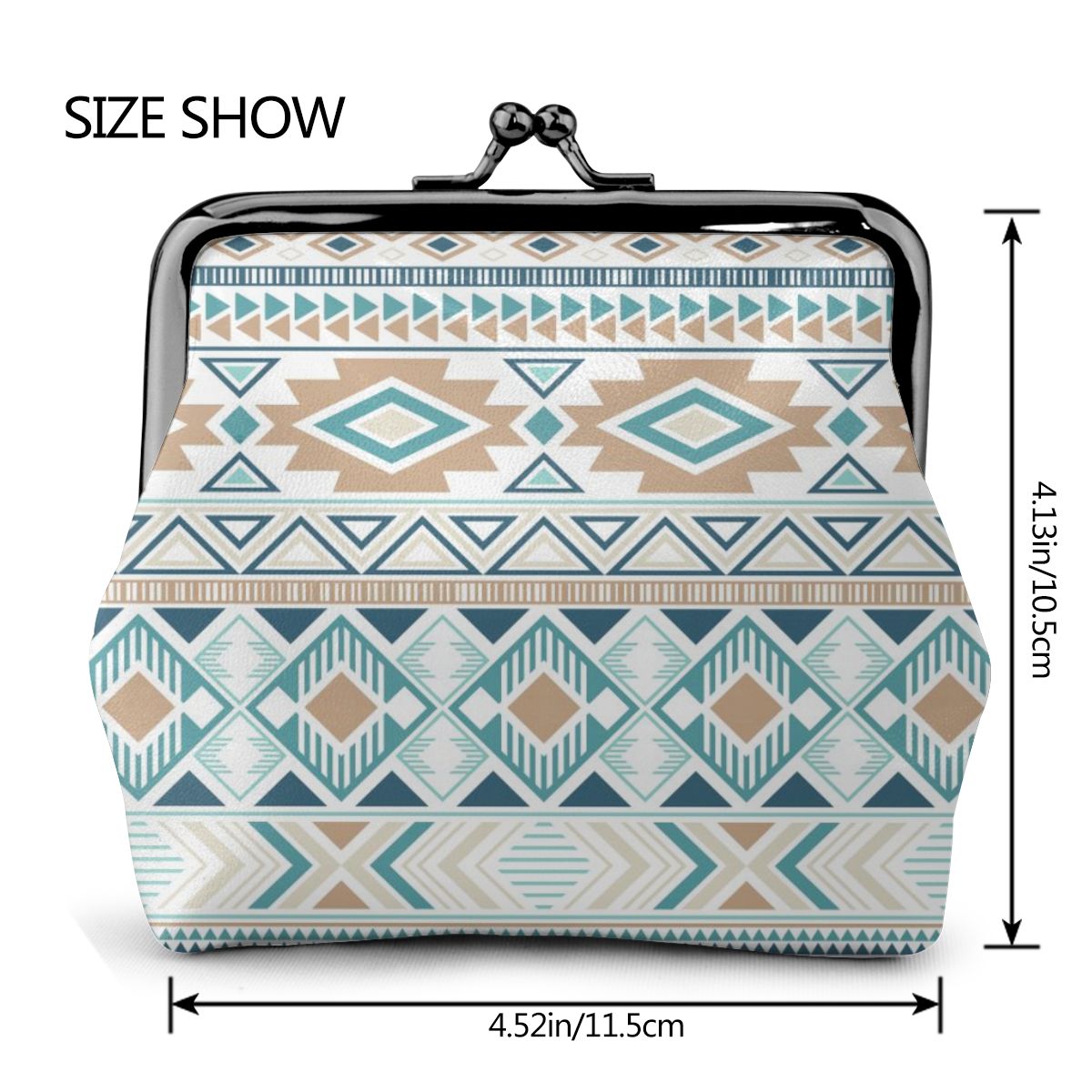 Oln aztec indianenstam etnische geometrische print dames portemonnee kleine dames portemonnee dames portemonnee munt portemonnee