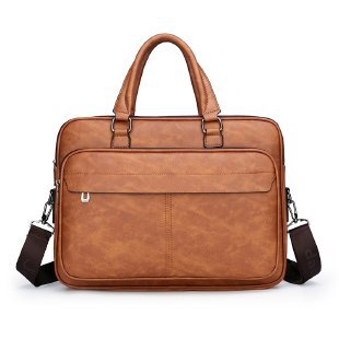 Men Bussiness Bag Large Capacity Pu Leather Luxury Briefcases Tote Bolsas Black Waterproof Handbag Shoulder Crossbody Bags: Beige