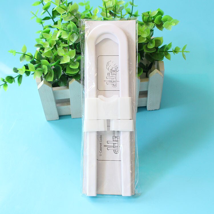 1 PC Lotto U-a forma di Serratura di Sicurezza Del Bambino Colpa Del Gabinetto di Blocco Della Porta di Sicurezza Per Bambini di Vendita Calda