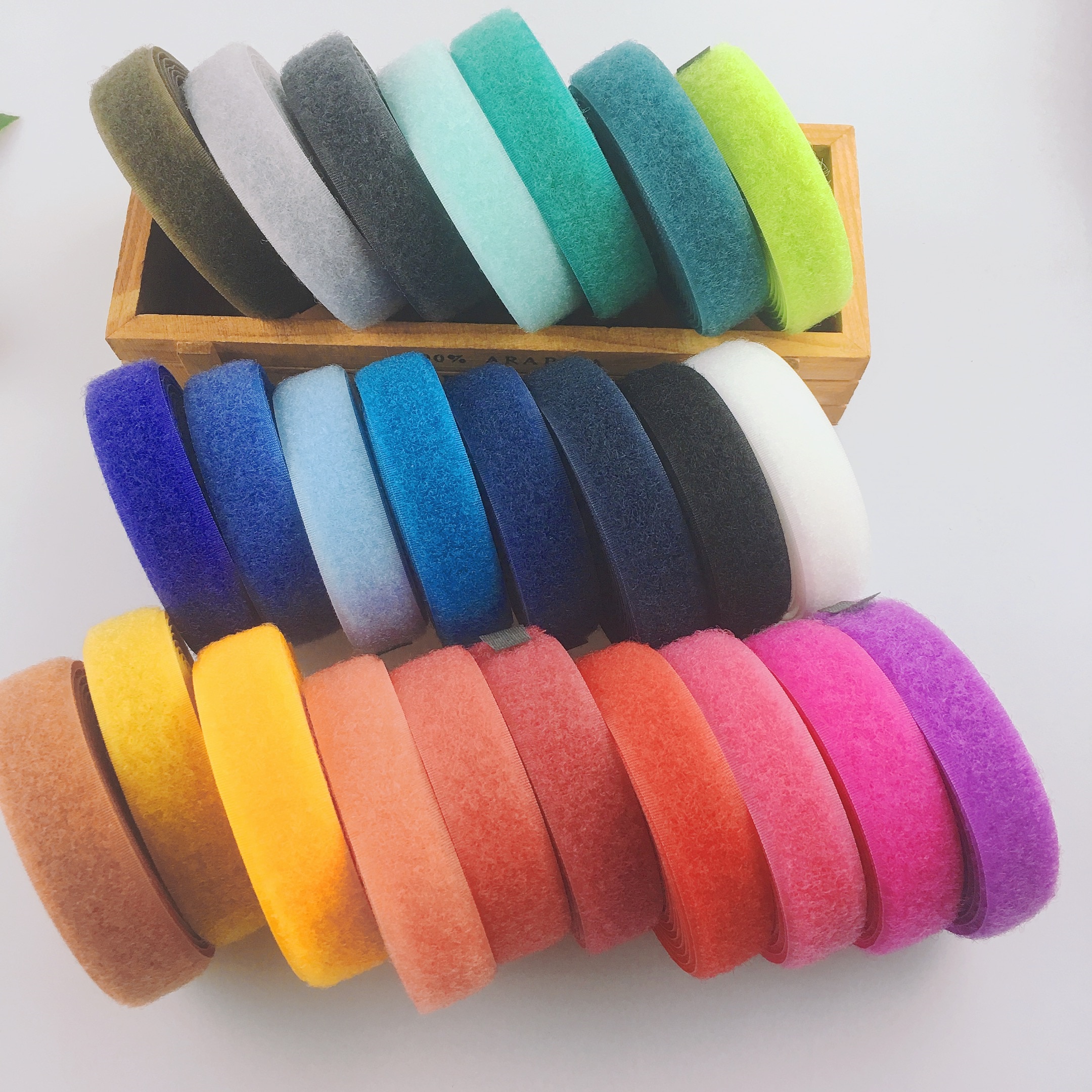 20mm 2 metri coppia gancio colorato e chiusura ad anello nastro colorato fascette accessori per cucire