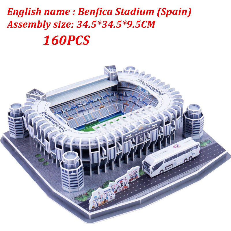 Fai da Te 3D Jigsaw Puzzle Del Mondo Stadio di Calcio di Calcio Europeo Parco Giochi Costruzione Del Modello Assemblato Giocattoli di Puzzle per Bambini Gyh: 110