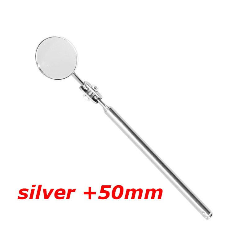 Auto Car Maintenance Inspection Mirror Foldable Telescopic Reflector Welding Chassis Inspection Mirror Car Auto Inspection Tool: Silver 50MM