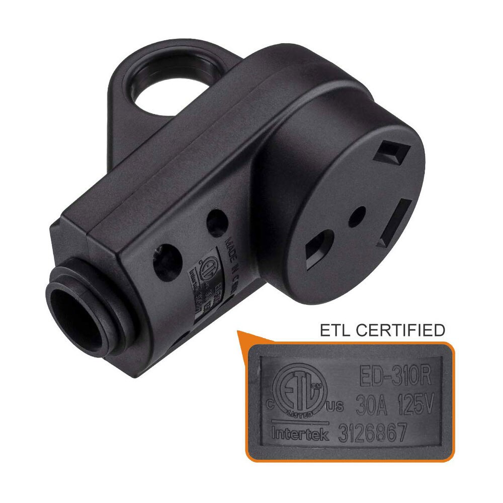 Iztoss 30 AMP RV Receptacle Plug Electrical Plug Adapter with Handle (Female Plug)