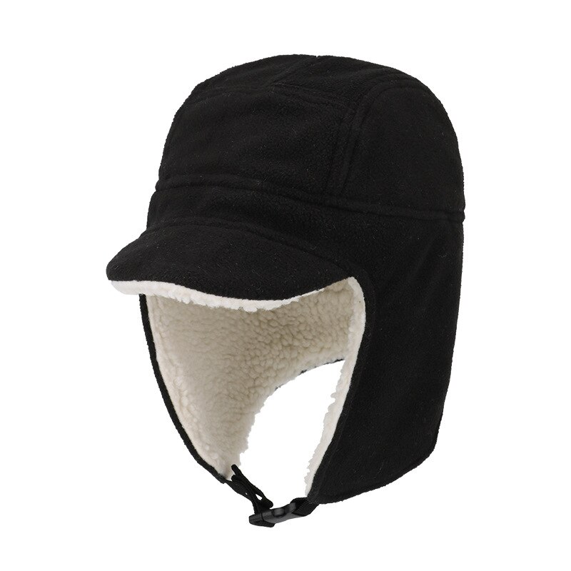 Gorro polar forrado de Sherpa para hombre y mujer, gorro de esquí cálido con solapas grandes, a prueba de viento, para montañismo, novedad de: 4