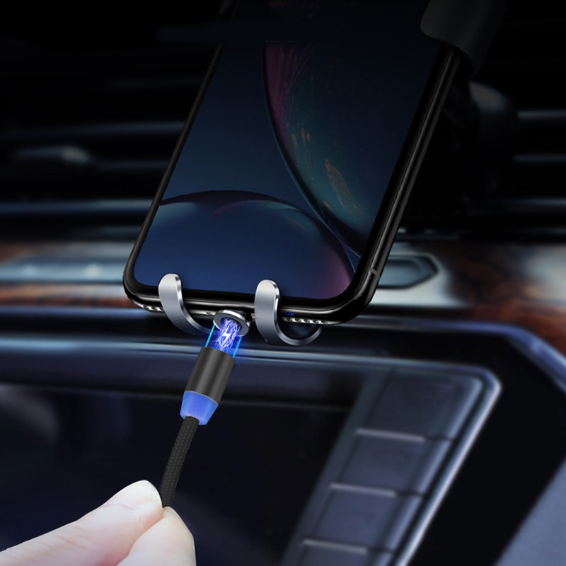Magnetisk micro usb-kabel til iphone samsung android hurtig opladning magnet oplader usb type c kabel mobiltelefon ledningstråd