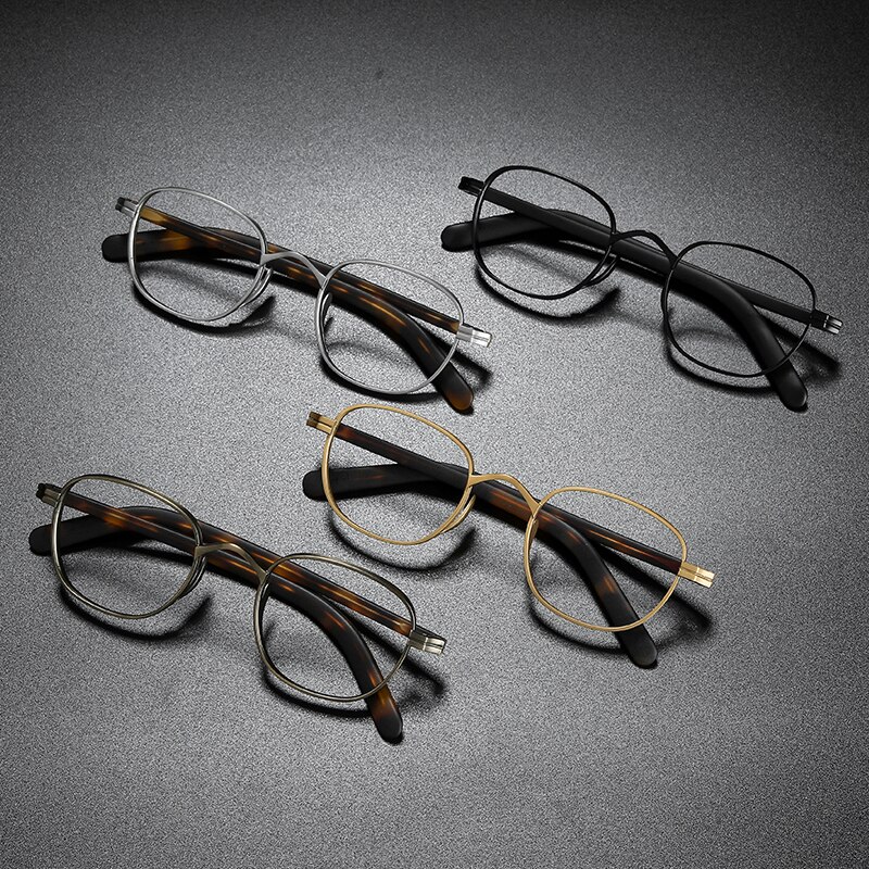 Jahrgang Titan Brillen Rahmen Männer Luxus Acetat retro Platz Rezept Optische Gläser Rahmen Frauen Myopie Brillen