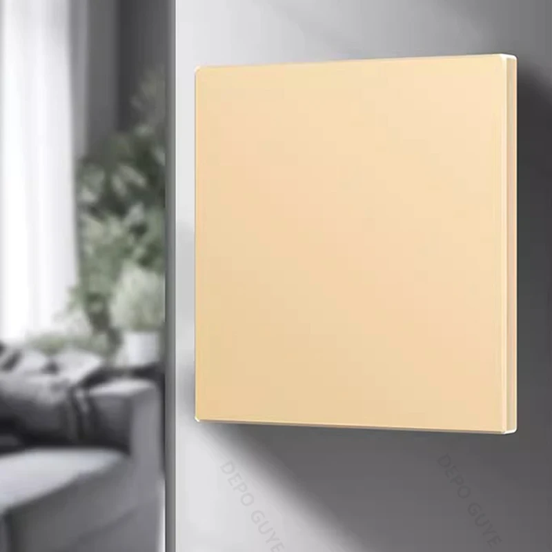 Blanco afdekplaat met installatie ijzeren plaat 86 mm * 86 mm zwart en wit goud grijs Home plastic schakelaar stopcontact paneel wit bord