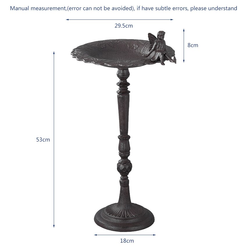 Outdoor Bird Feeder Cast Iron Vertical Floor Bird Feeder High Pole Bird Feeding Bowl Home Garden Decoration Feeding Bird Supplie