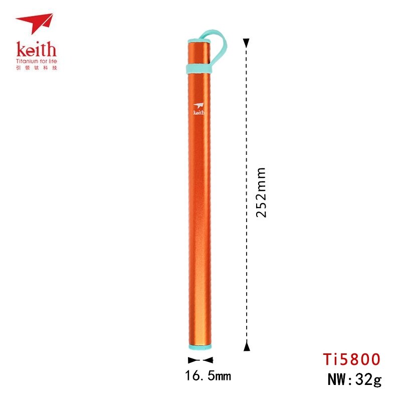 Keith Chopsticks Storage Tubes Aluminum Box Case For Titanium Chopsticks Storage Box Without Chopsticks 5 Colors Ti5800