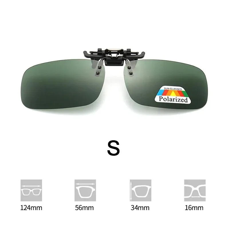 Polarized Clip Sunglasses Myopia Glasses Clip Driver Fishing Night Vision Myopia Clipon Sun Shading Eyeglasses: Red